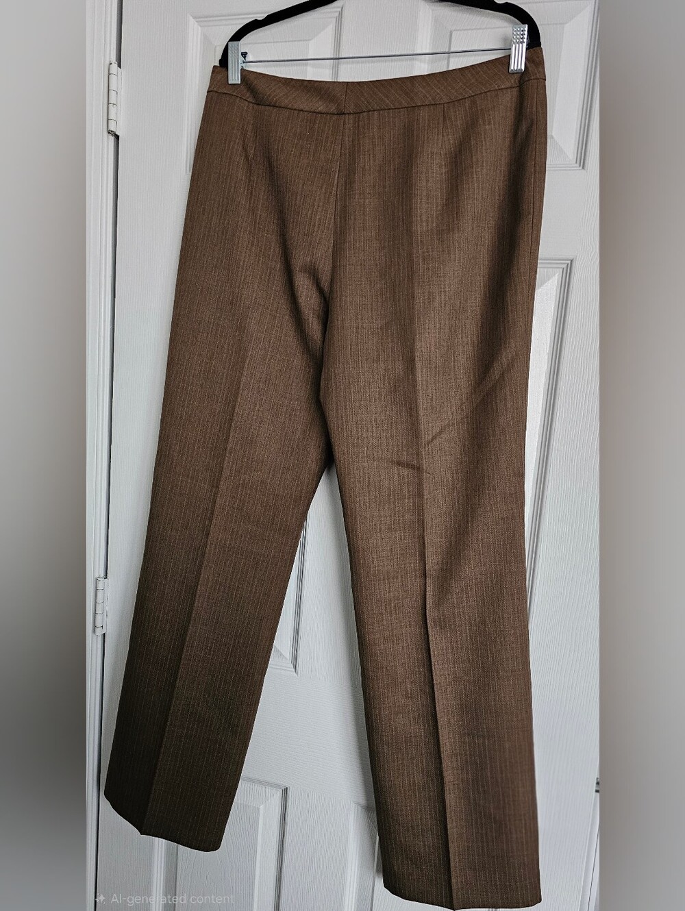 Le Suit NWOT Women's Classic Brown Ans Stripe Women's Dress Pants Sz 12